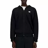 New Balance Herren Sport Essentials Logo French Terry Full Zip Jacke, Black, M