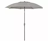 Dehner Sonnenschirm Paros, Ø 250 cm, Höhe 250 cm, Aluminium/Polyester, beige