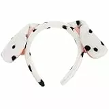Toyvian Plüsch Hundeohren Haarreif, Weißer Welpen Haarband mit Cartoon Design Tier Kopfbedeckung Haar Accessoires Schwarz Weiß Gepunktetes Haarschmuck für Cosplay Kostümpartys