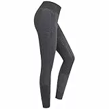 RIDERS CHOICE Damen Jeansreitleggings mit Silikonvollbesatz und Handytasche - RidersDeal Collection für Reiter, grau, Gr. 32