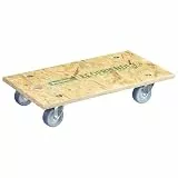 WAGNER Transportroller Transporthilfe 1173 I Möbelroller aus OSB I 57,5 x 30 x 11 cm, Tragkraft 250 kg I Rollbrett I Umzugsroller softe Rollen I Lastenroller mit Aufhängeloch I FSC® I Made in DE
