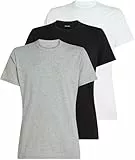 Calvin Klein Herren 3er Pack T-Shirts Kurzarm Crew Neck Basic, Mehrfarbig (Black, White, Grey Heather), L