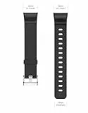 GRV Ersatzarmband für S1A Fitness Armband Ohne Bluetooth App und Handy (Schwarz)