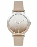 Nine West Women's Strap Watch Tan/Silver
