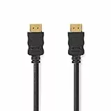 Nedis High Speed ​​HDMI Kabel mit Ethernet - HDMI Stecker - HDMI Stecker - 4K@60Hz - ARC - 18 Gbps - 20.0 m - Rund - PVC - Schwarz - Label