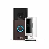 Ring Akku-Videotürklingel (Battery Video Doorbell) + Ring Innenkamera (Indoor Camera) | WLAN-Videotürklingel-Sicherheitskamera, Selbstinstallation (in 5 Minuten) | Privatsphäre-Einstellungen