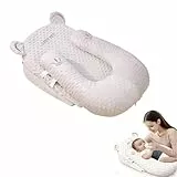 Mhwgo Baby Stillkissen, Anti-Überlauf-Kissen zur Reduzierung von Spucken, Mehrzweck-Stillkissen, Babybett, Anti-Reflux, verstellbares U-förmiges Kissen mit Griff Für Neugeborene (1–12 Monate)