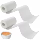 AKOLAFE 2 Rollen Backpapier Zuschinitte 50m x 10cm Wiederverwendbar Baking Paper Zuschnitte Silikon Weiß Ofenpapier für Rechteckige, Backformen, Kuchenform, Pizza, Käse, Kuchen, Brot