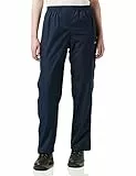 CMP - Regenfeste Damenhose mit durchgehenden seitlichen Reißverschlüssen, Schwarz Blau, M