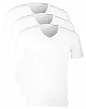 BOSS Hugo Herren T-Shirt Shirt SS VN - BM V - Ausschnitt, 3er Pack, Gr. Medium, Weiß (White 100)