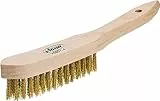 Vigor Messing-Drahtbürste V6807-4, Holzfarben