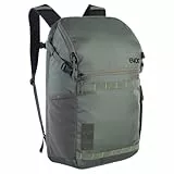 EVOC TRAVEL BACKPACK 22 Reiserucksack (Handgepäck Rucksack mit Top-Opening, Laptopfach mit seitlichem Zugriff, ergonomische Schulterträger, Organizer-Fächer, Seitenfächer, Volumen: 22 l), Dark Olive