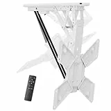 myWall my Wall HL40MWL klappbarer motorisierter Deckenhalter mit Fernbedienung für TV und Flachbildschirme 23-55 Zoll (58 cm - 140 cm) VESA, weiß