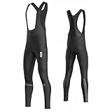 FDX Herren Trägerhose für den ganzen Tag, 3D gepolsterte Thermo-Taschen Winter Radhose