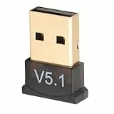ciciglow USB-Bluetooth-Adapter für PC, Bluetooth 5.1-Dongle-Empfänger, Plug-and-Play, für Windows 7/8/8.1/10/11, für Kopfhörer, Lautsprecher, Tastaturmäuse