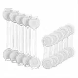 BillyBath Baby Schranksicherung Kindersicherung für Schrank, Schubladen, Kühlschrank, Toilettensitz mit Starker Kleber ohne Bohren, Zwei Formen, Transparent, 10er Pack