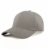 KELOYI Basecap Herren Sommer Damen Grau Baseball Cap Verstellbare Atmungsaktiv Kappe Baumwolle Outdoor Activity