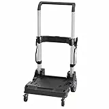 Stanley FatMax Pro-Stack Trolley (klappbarer Aluminium-Trolley mit Teleskopgriff, zum einfachen und sicheren Transport der Pro-Stack Boxen, 100 kg Ladekapazität, mit Sicherheitsgurt) FMST1-72363