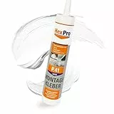 HexPro P41 Montagekleber stark, Innen & Außen geruchsneutral Alleskleber Wasserdispersionsbasis Klebstoff (5 Kartuschen P41) Polyurethane Holzplatten PVC wasserfest