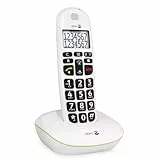 Doro PhoneEasy 110 DECT Schnurlostelefon (große Schrift und große Zahlen, optische Anrufsignalisierung) weiß 5952