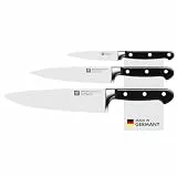 ZWILLING Professional S Messer-Set 3-teilig, Rostfreier Spezialstahl, Schwarz, Made in Germany
