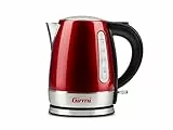 Girmi Bl32 kabelloser Wasserkocher aus Edelstahl, 1,2 l, 1630 W, Rot