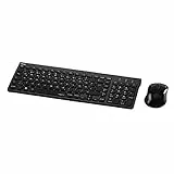 Hama Funk-Tastatur mit Maus Set kabellos (leise Computer-Tastatur mit flachen Tasten, Ziffernblock, deutsches QWERTZ Layout, optische Funk-Maus, 1200 DPI, 8m Reichweite) schwarz
