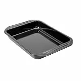 Original Kaiser Inspiration Lasagne Auflaufform groß 39,5x28x5cm, Bratform antihaftbeschichtet, schnittfester Emaille-Boden, Lasagneform hoch mit Griffrand, Schwarz
