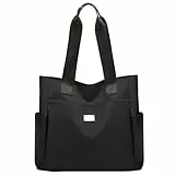 URAQT Tasche Damen Umhängetasche, Wasserdichte Nylon Handtasche mit Mehreren Taschen Reißverschluss Großer Kapazität Tote Bag Damen Handtasche Schultertaschen für Schule Arbeit Reisen Einkaufen