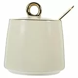 Cabilock Salzbehälter Mit Deckel Und Löffel Aus Keramik Gewürzgläser Für Zuhause Luftdicht Und Staubfrei Für Salz Und Andere Gewürze