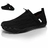 WateLves Barfußschuhe Damen Herren Zehenschuhe Traillaufschuhe Weich Hausschuhe Bequem Barfussschuhe Fitnessschuhe Männer Frauen Trainingsschuhe für Joggen Wandern Minimalistische (Schwarz,39EU)