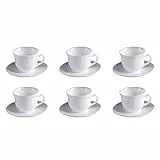 Luminarc 12-teiliges Trianon Kaffeetassen-Set, Opalglas, 220 ml, Weiß, Mikrowellengeeignet