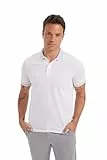 DeFacto Herren Basic Poloshirt - Klassisches T-Shirt für Männer White L