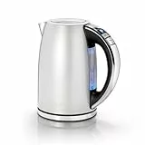 Cuisinart Multi-Temp Wasserkocher | Schnelles Aufkochen | Kabellos | Edelstahl-Finish | 1,7L Fassungsvermögen | Einstellbare Temperatur |Abnehmbarer, waschbarer Anti-Kalk-Filter | Edelstahl gebürstet