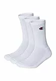 Champion Unisex Basics 6pk Crew Sportsocken, Weiß, 43-46 EU