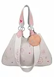 Fritzi Izzy Medium Limited Embro Fun Sand Shopper Canvas Damen Handtasche Stickerei Festival City abnehmbares Pocket 29 x 42 x 15 cm, Sand