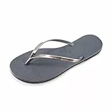 Havaianas Damen You Bequeme, stylische und vielseitige Sandalen, Dünne Riemen Finish, Kleiner Absatz, Grey Steel/Metallic Graphite