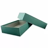 Hochwertige Aufbewahrungs- und Geschenkboxen - 1 Stück - DIN A4 - Eukalyptus Kraftpapier bezogen - 302 x 213 x 70 mm