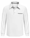 Arshiner Jungen Langarm Poloshirt Kinder Polo Shirt Jungen mit Kragen und Knopfleiste Langarmhemd mit Brusttasche Freizeitshirt für Schule Alltag Herbst, Elegant Bequem Weiß,10-11 Jahre