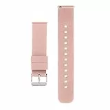 Cobee Uhrenarmbänder aus Silikon, Wasserdichte Weiche Gummi-Ersatzriemen mit Schnellverschluss mit versilberter Edelstahlschnalle (20mm-Rosa)