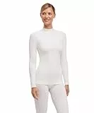 FALKE Damen Baselayer-Shirt Warm Turtleneck W L/s Sh Funktionsmaterial schnelltrocknend 1 Stück, Weiß White 2860, L