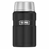 Thermos STAINLESS KING Thermobehälter für Essen schwarz matt 0,70l - Edelstahl, absolut dicht, hält Speisen 14h heiß & 24h kalt, BPA-frei
