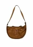 Marc O'Polo Schultertasche small aus weichem Veloursleder cognac, OSO