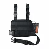 EXCELLENT ELITE SPANKER Tactical MOLLE Drop Leg Platform Universal Drop Leg Panel mit verstellbarem Gürtel und Oberschenkelgurten(Schwarz)