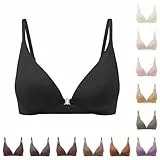 Damen Push Up BH mit Vorderverschluss Tshirt Bügel Tiefer Ausschnitt Vorne Bequemer - Bralette Atmungsaktiv Bustier Weich Komfort Elastisch Leicht Atmungsaktiver
