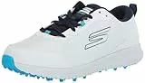 Skechers Leichter Herren-Golfschuh Max Fairway 4 ohne Spikes, weiß/Marineblau, 46 EU