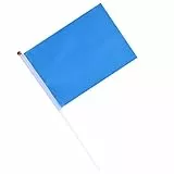 Happyyami 50 Stück Quadratische Handwinker Flaggen in Blau aus Polyester Leicht und Dekorativ für Partydeko und Feierlichkeiten 14x21cm Partyzubehör