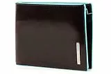 Piquadro PU1240B2/MO Blue Square Geldbörse aus Leder, Mahagoni, 12 cm, Mahagoni, 12 cm, geldbörse