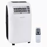 SereneLife Klimaanlage mobil 4-in-1: Luftkühler, Ventilator, Luftentfeuchter + Heizung – Tragbares Klimagerät mit Abluftschlauch, Fernbedienung & Kit für Räume bis 42 m² – Fenster-Montage 9,000 BTU