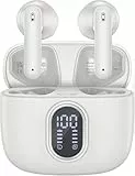 WHYKJTEK Bluetooth Kopfhörer In Ear Kopfhörer Kabellos Bluetooth 5.3 mit 4 ENC Mic, HiFi Stereo Deep Bass Ohrhörer 40 Std Spielzeit mit LED Anzeige, IPX7 Wasserdicht